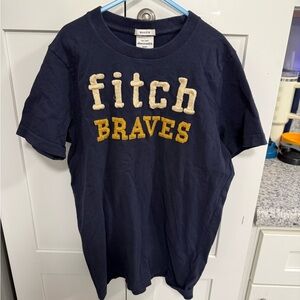 Abercrombie & Fitch Navy and Gold Kids T-Shirt